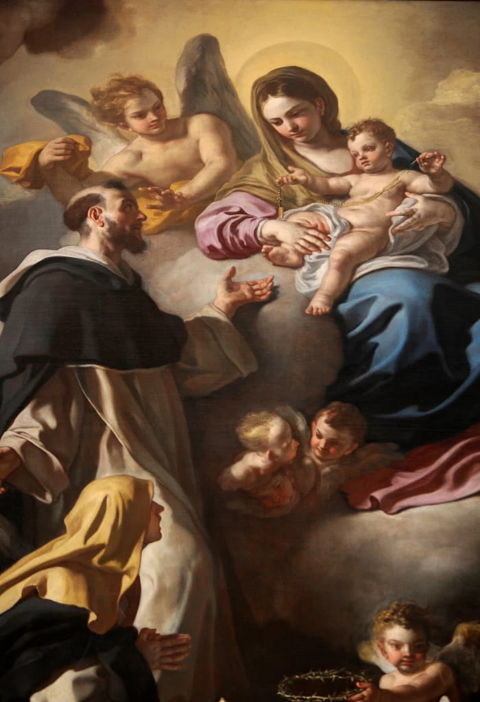 Madonna del Rosario con i santi Domenico e Caterina
